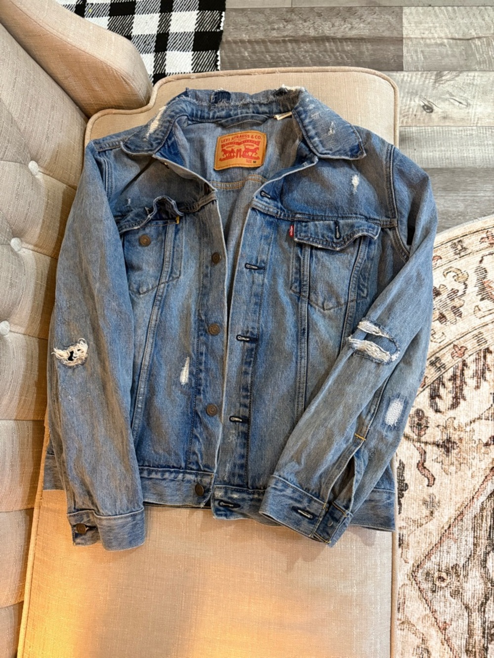 Levi's Light Blue Denim Jacket with Red Label